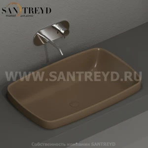 514388 Накладная раковина на столешницу  прямоугольная Kerasan Tribeca