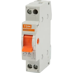 84399551 Выключатель нагрузки TDM Electric МП-63 1P 25 А трёхпозиционный STLM-1404245