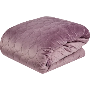 Покрывало Овалы 220x240 см, велюр, цвет сирень