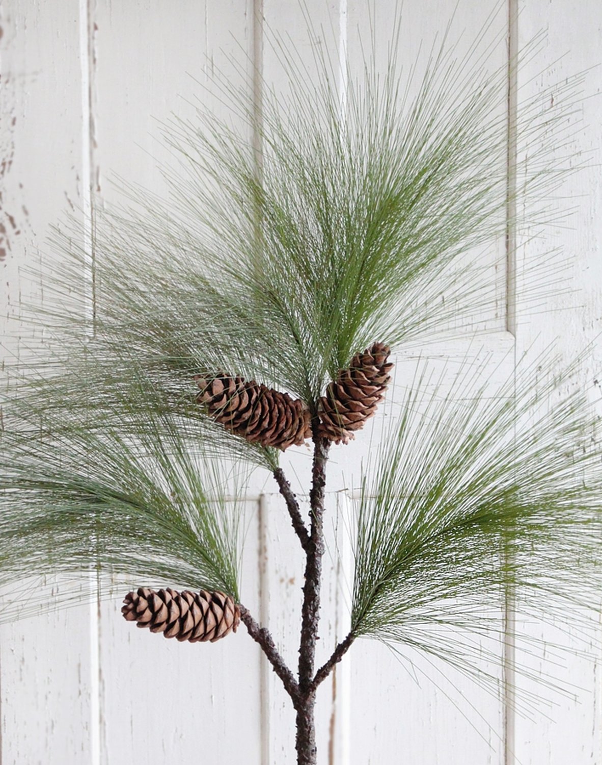 5734 883 a3 Искусственная ветка сосны с шишками, 158 см, зеленая H-andreas  - Вид №1