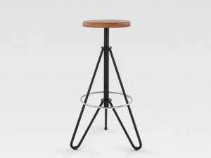 Adico Барный стул из дерева с подставкой для ног