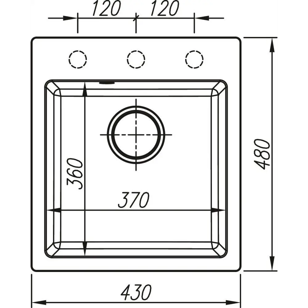 Кухонная мойка DELINIA кварцевая врезная 43×48 см цвет Жасмин 87795681 STLM-0075722 - Вид №7