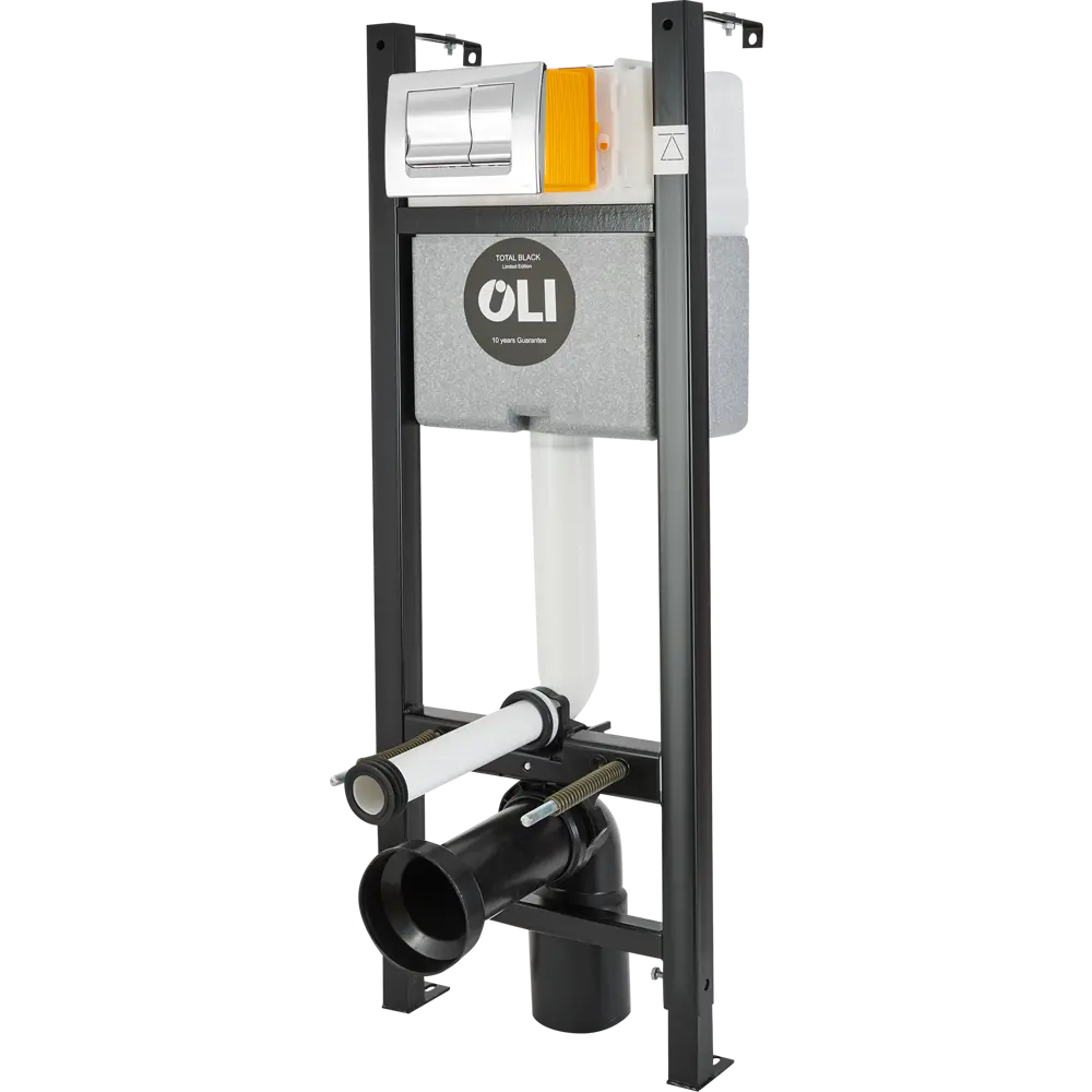 Инсталляция Oli Expert Black 40 см для подвесного унитаза с кнопкой цвет хром STLM-2125928 - Вид №8