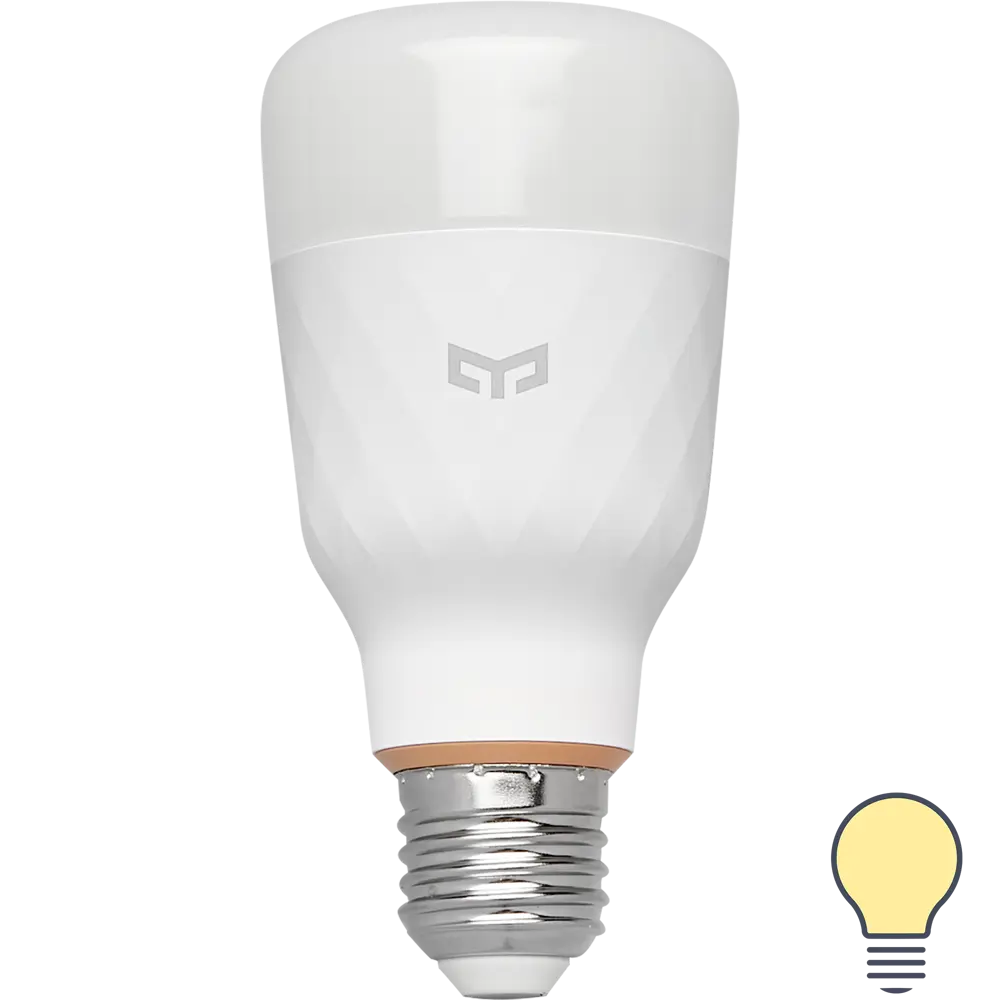 Лампа умная светодиодная Yeelight YLDP15YL E27 220 В 8.5 Вт груша матовая 800 лм, теплый белый свет, для диммера 88266171 STLM-2168390  - Вид №1