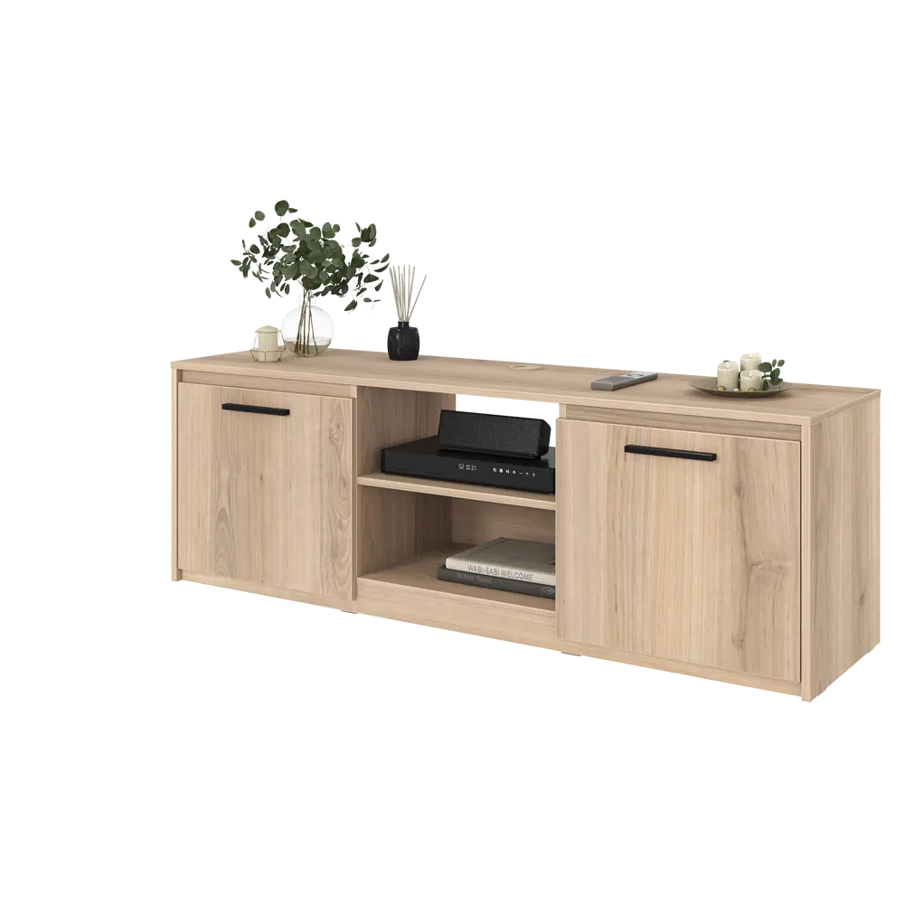 Тумба под телевизор Лион 150x50x41.6 см ЛДСП цвет дуб комано Santreyd STLM-2030773