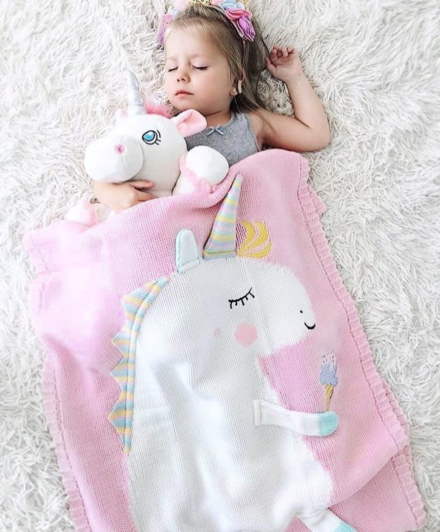 Плед ЕДИНОРОГ 60*120 св.астра+белый APERO ДИЗАЙНЕРСКИЕ, ЕДИНОРОГ, ЖИВОТНЫЕ 134603 Розовый  - Вид №8