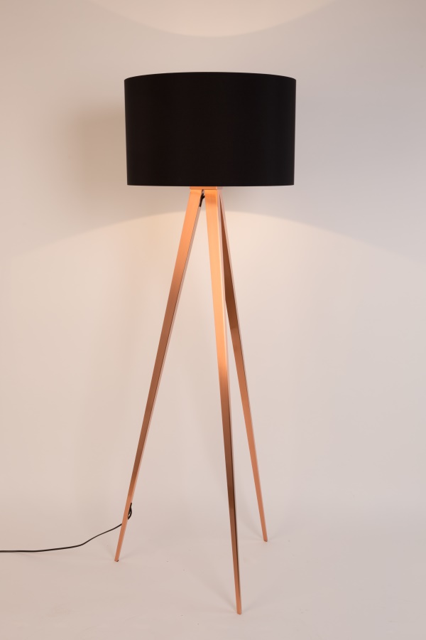 Лампа напольная Tripod Copper, черная Zuiver 5100053 - Вид №5