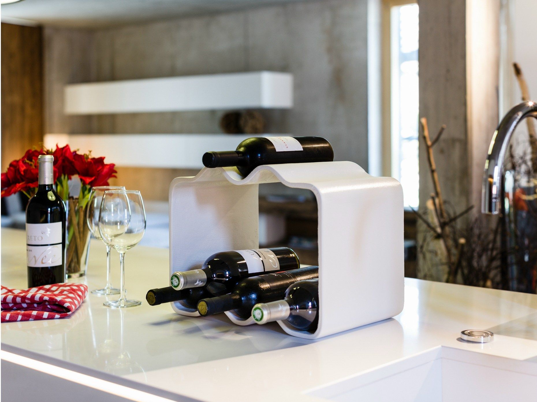 Бетонная винная стойка SWISSPEARL дизайн ARCH-00146975 - Вид №4