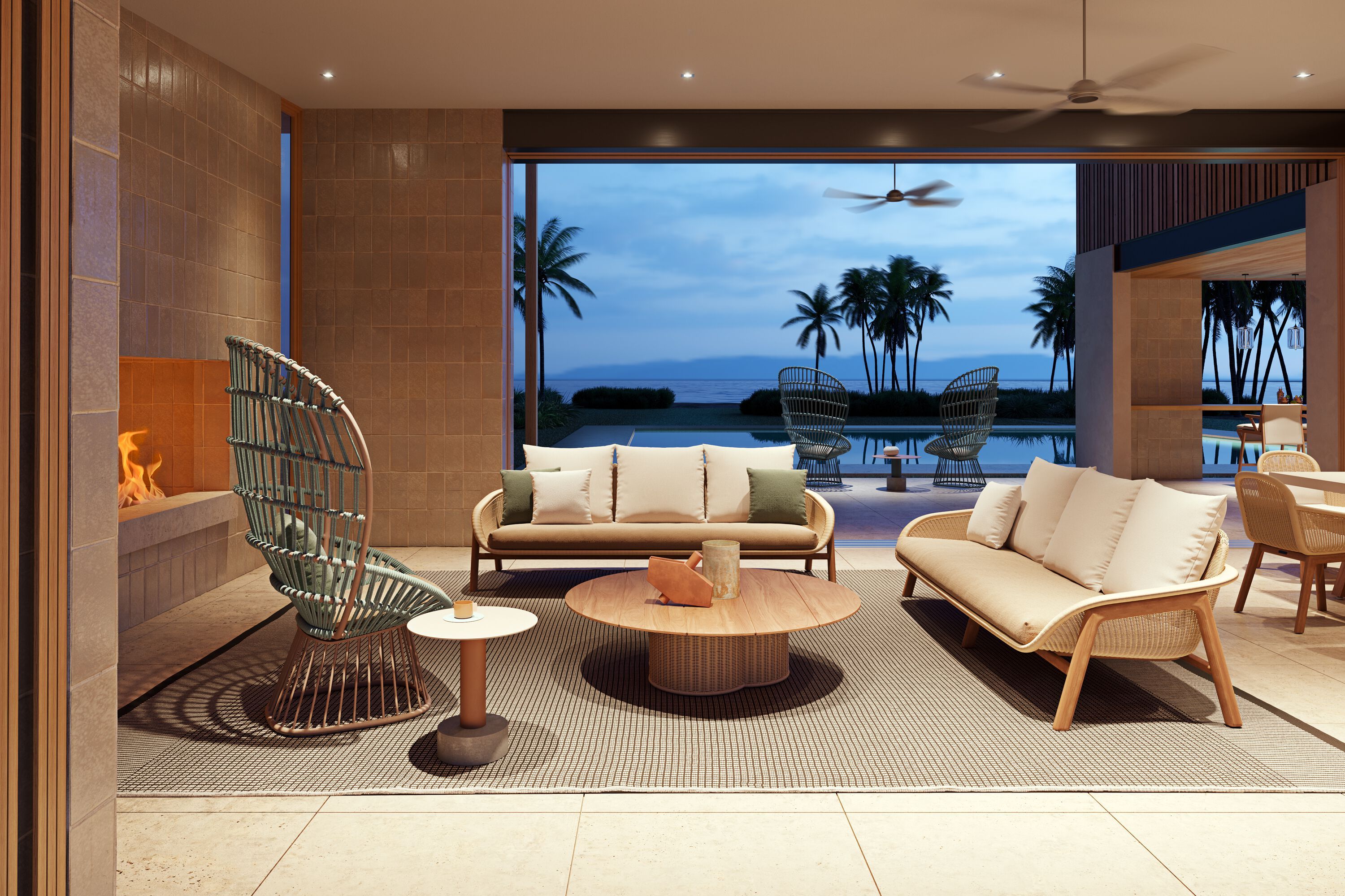 Садовый диван из синтетического волокна Kettal плетеная ARCH-00147650 - Вид №6