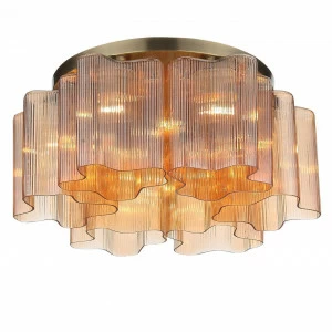 Потолочная люстра ST Luce Onde SL117.302.06 ST LUCE ДИЗАЙНЕРСКИЕ, ONDE 328346 Бронза;прозрачный;коричневый