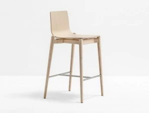 Pedrali Высокий деревянный табурет с подставкой для ног Malmö 236