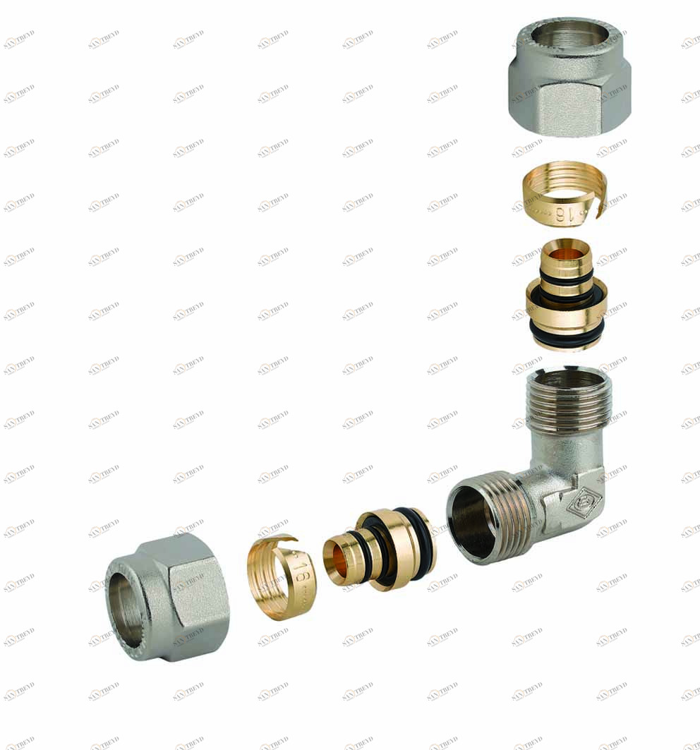 Carlo Poletti R46206Q Фитинг, с наружной резьбой хромированный для многослойной и 