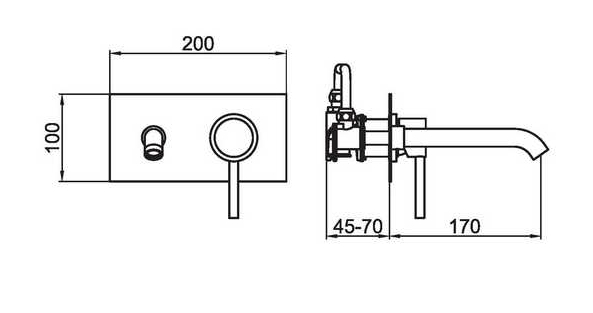EL830606560 Смеситель для раковины , черный Webert Elio - Вид №1
