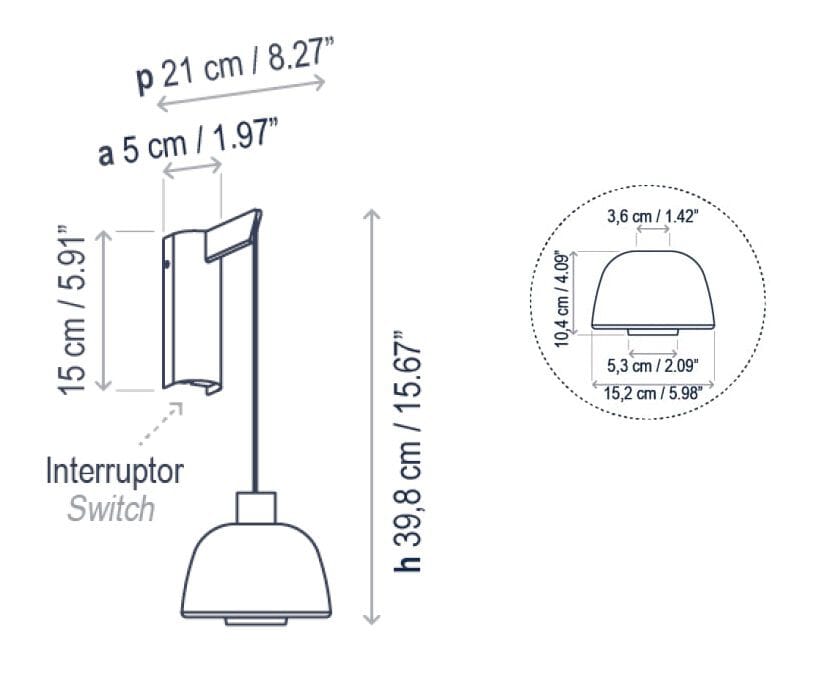 Светодиодный настенный светильник из боросиликатного стекла Bover Drep ARCH-00027608 - Вид №9