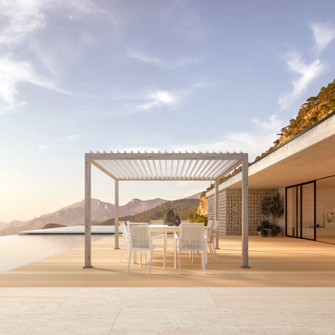Самонесущая пергола из алюминия с поворотными пластинами BIZZOTTO OCEAN ARCH-00042235 - Вид №53
