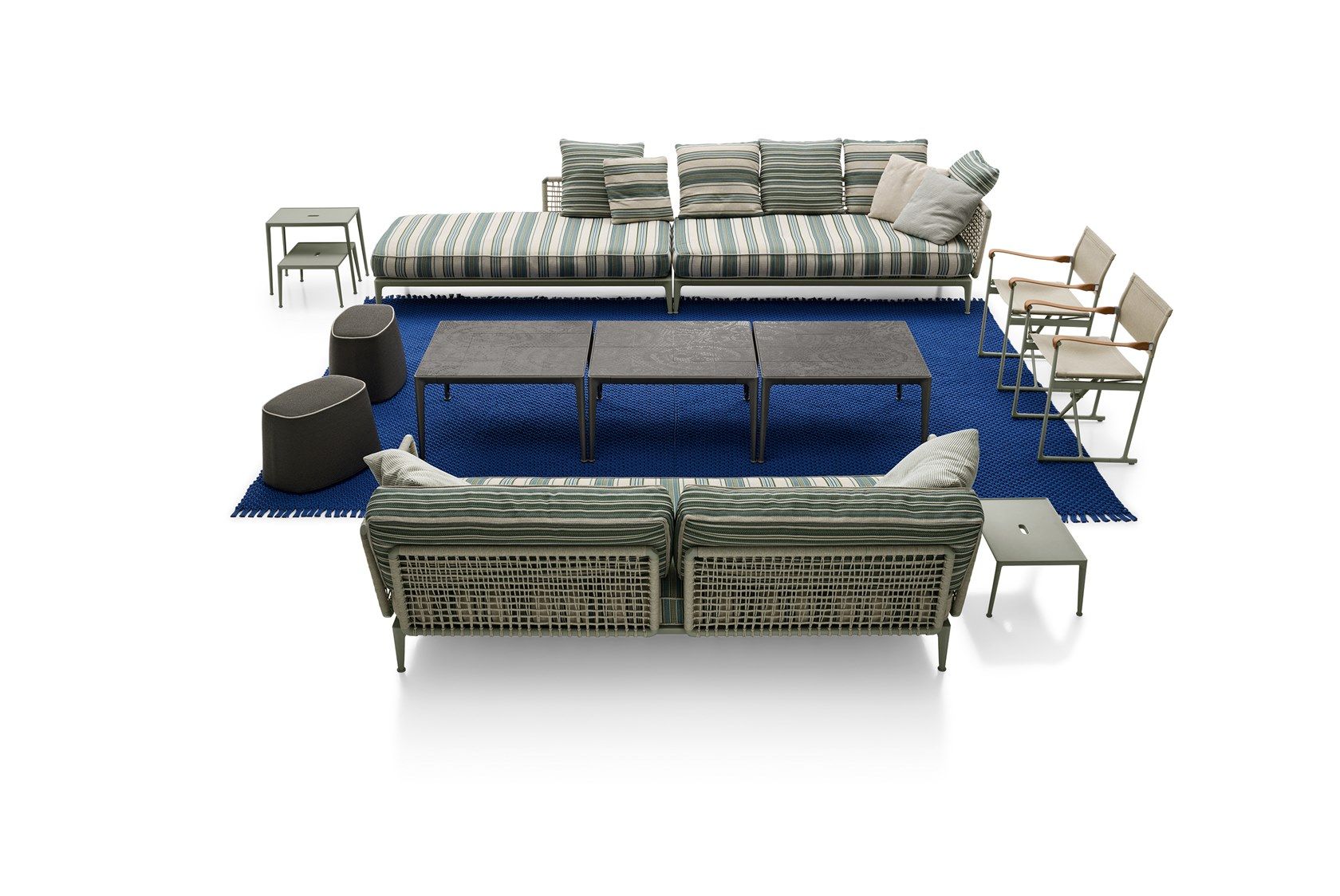 3-местный тканевый садовый диван B&B Italia Outdoor смородина ARCH-00078110 - Вид №3