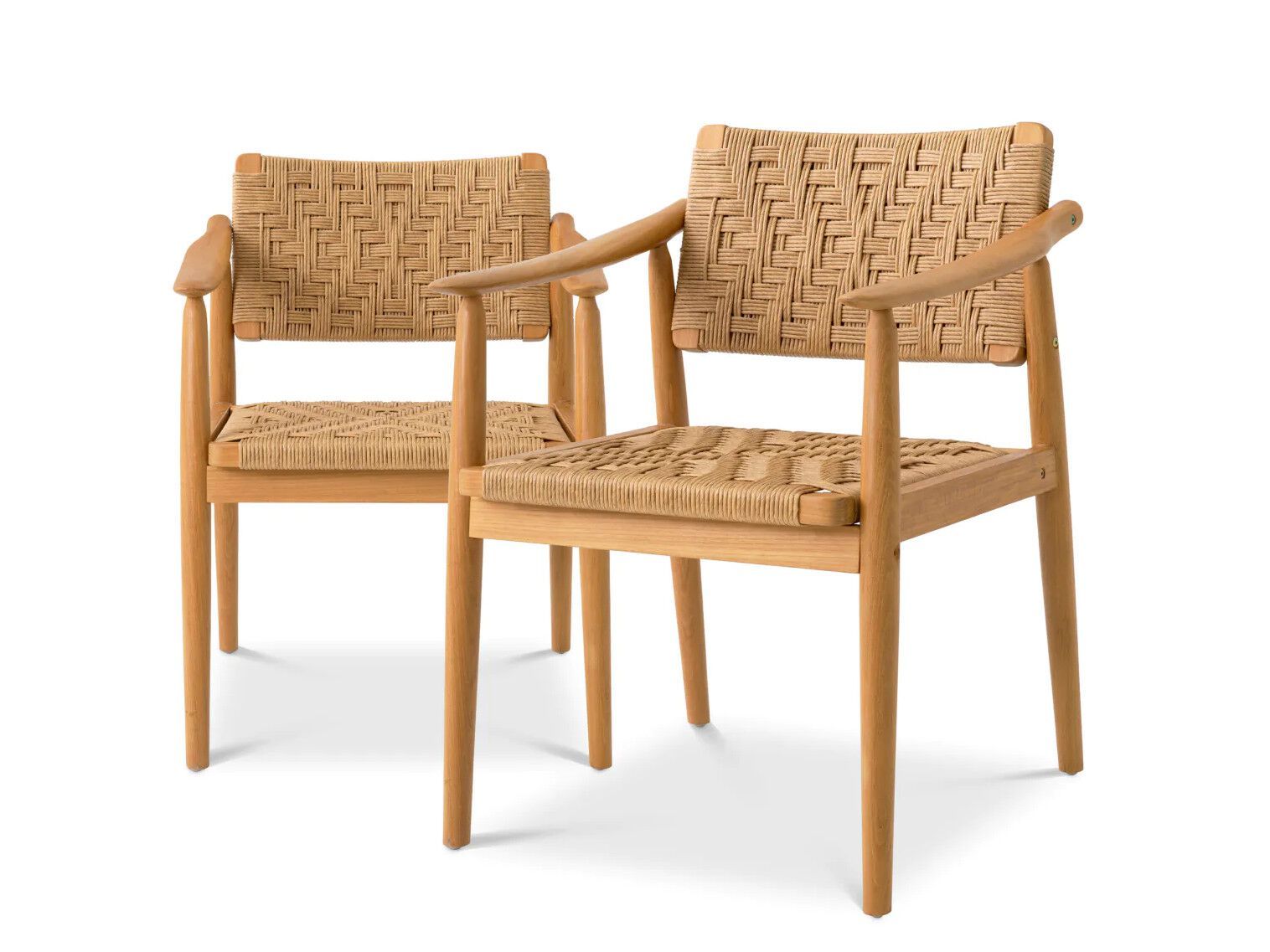 Стул для сада из тикового дерева с подлокотниками Eichholtz Laroc ARCH-00078659 - Вид №2