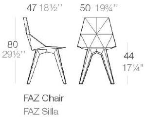 VONDOM Садовый стул из полипропилена Faz sun-id-1449636 - Вид №7