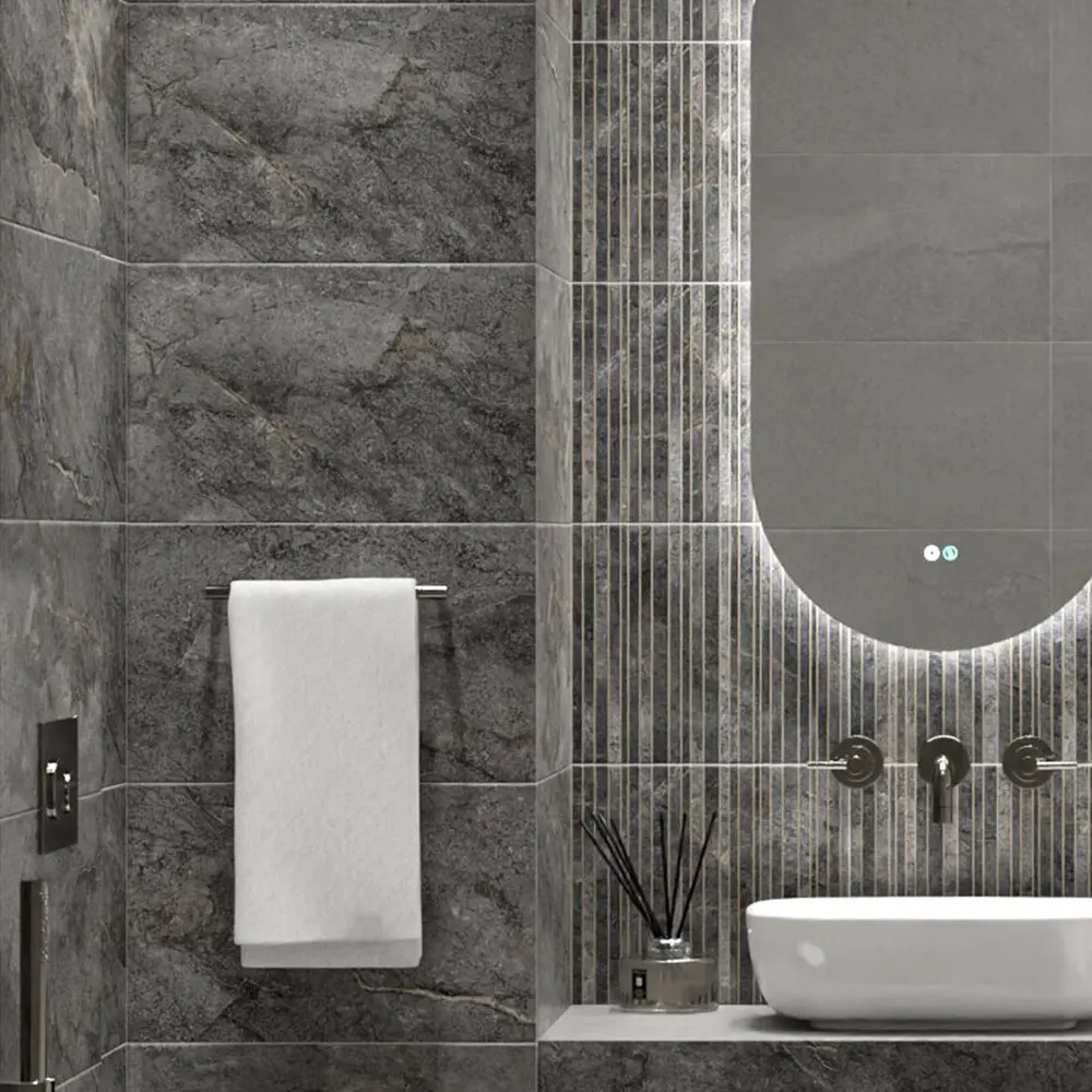 Настенная плитка Azori Soil Topaz Matt 31.5x63 см 1.79 м² матовая цвет серый STLM-2169208