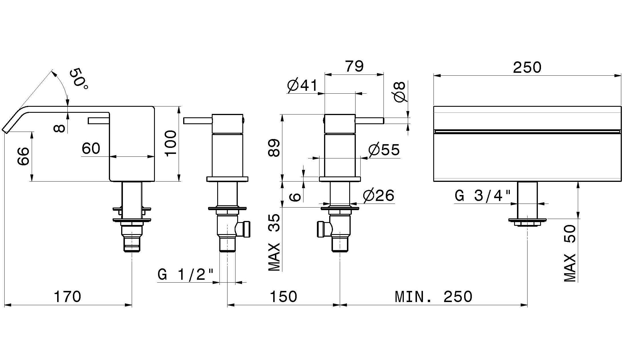 Набор каскадных ванн Newform водопады ARCH-00078158 - Вид №2