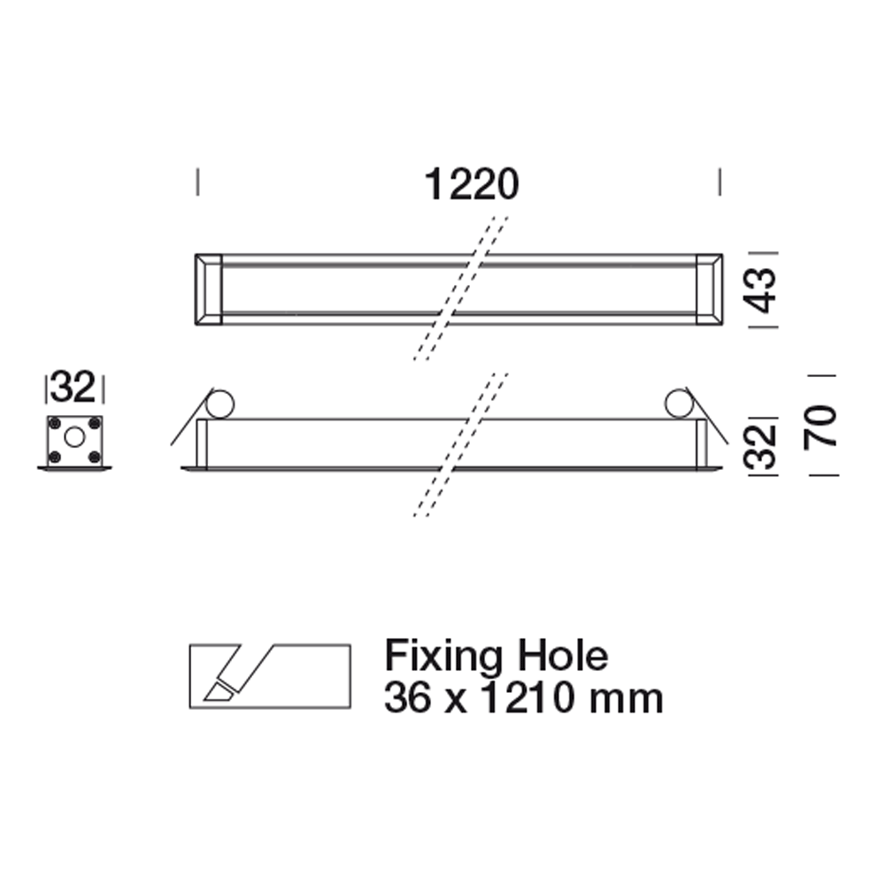 8492669 Встраиваемый в потолок светильник Platek MINI CORNICHE Incasso soffitto  MINI CORNICHE Ceiling recessed 1200 mm - LED 4000K Asymmetrical  - Вид №10