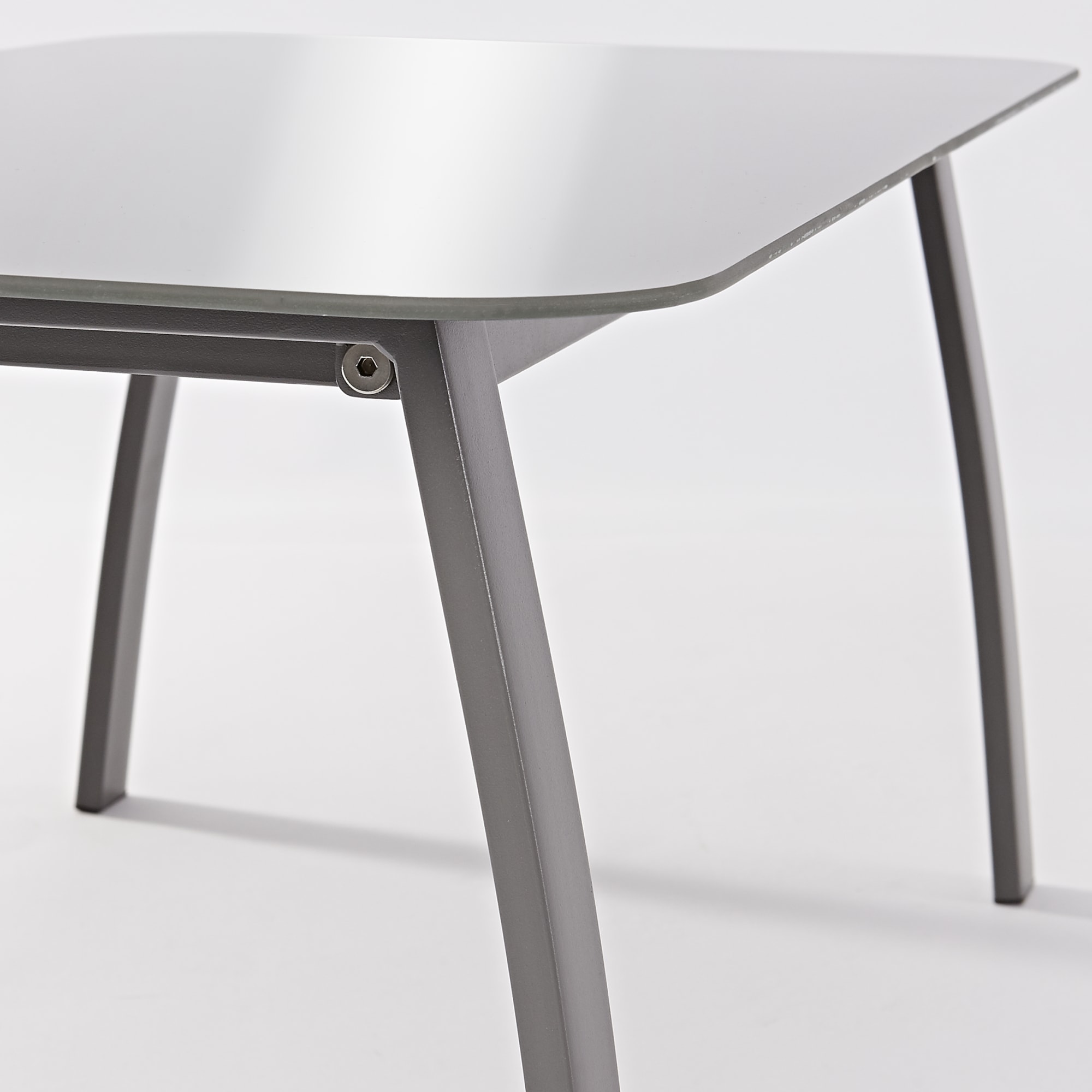 82276170 Стол садовый Alma 85x45x35 см сталь/стекло серый Santreyd  - Вид №3