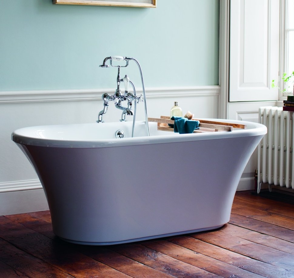 Смеситель для ванны с ручным душем, набортный [CL15]  Burlington T8-QT, T18, T1  - Вид №4