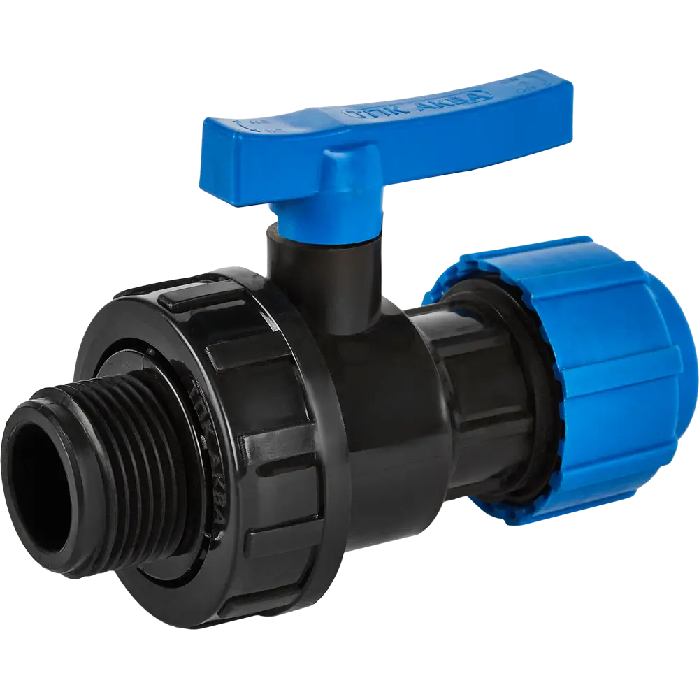 Кран разъемный ПНД Политэк 25x1" с наружной резьбой 85358394 STLM-0062136