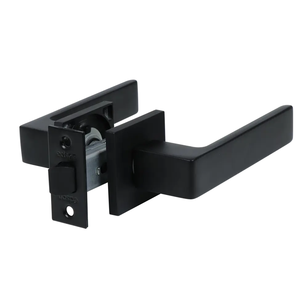 Дверные ручки EDSON P10Q2 черные на розетке для межкомнатных дверей 85167460 STLM-0902401