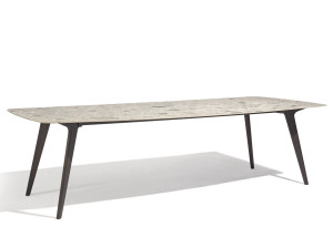 Керамический прямоугольный садовый стол