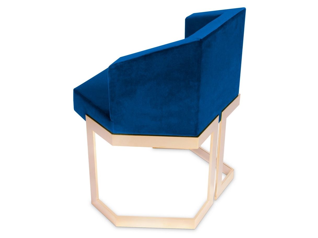 Мягкое бархатное кресло и латунное основание ROYAL STRANGER THE HIVE ARCH-00035233 - Вид №2