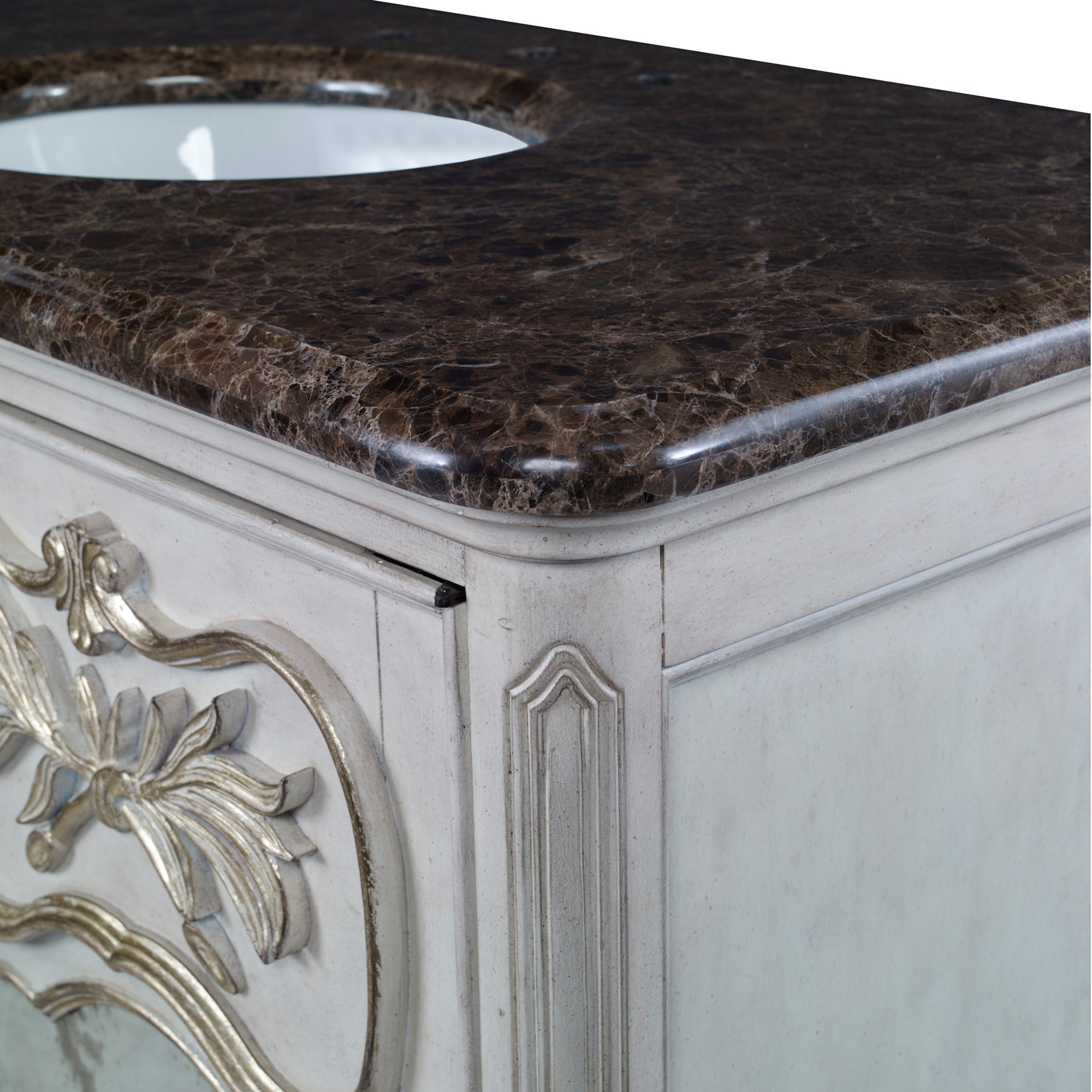 Тумбочка, большая (от 37 до 59,5) 08989-110-411 Laurel Sink Chest - White Ambella  - Вид №8