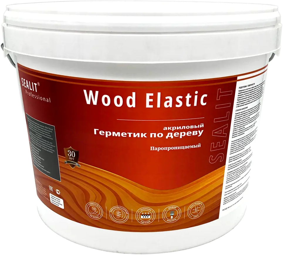 90434794 Герметик акриловый Sealit Wood Elastic для дерева орех 10 л STLM-0855636