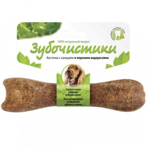 ПР0034092 Лакомство для собак для ср.пород со вкусом морских водорослей 95г ЗУБОЧИСТИКИ