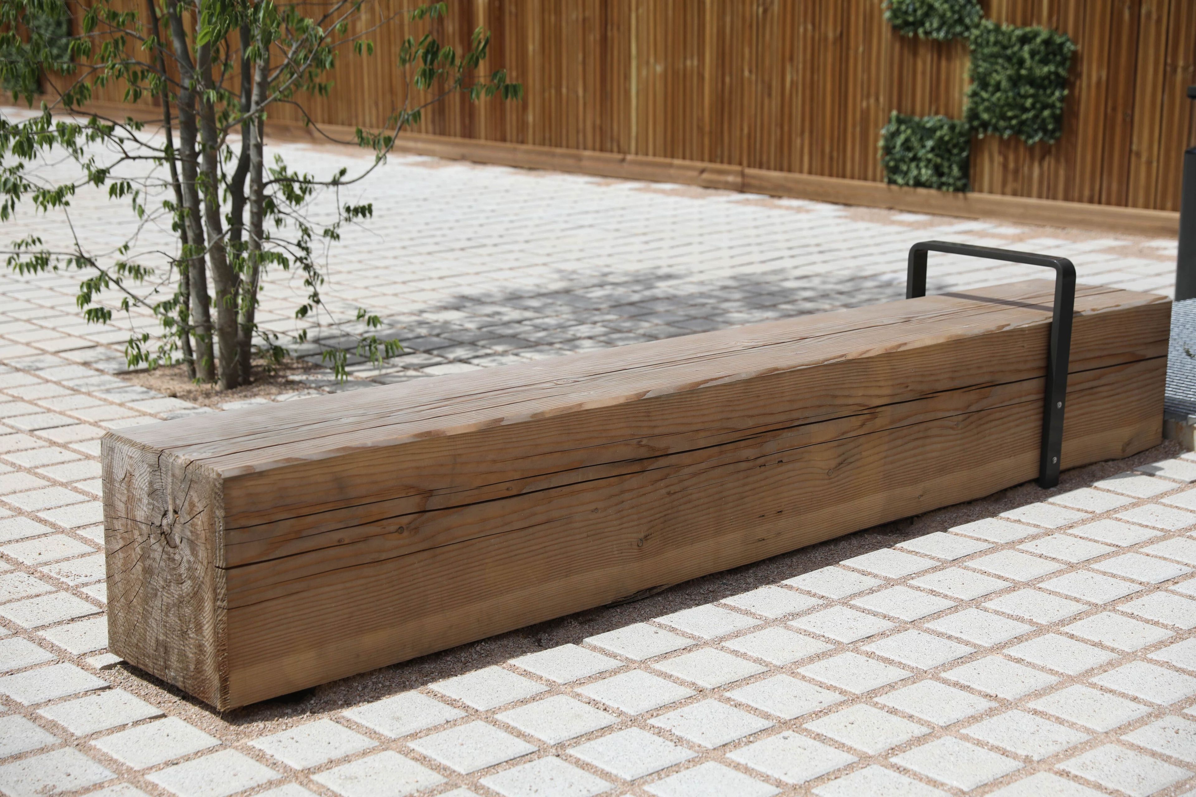 Деревянная скамья со спинкой Urbencéa TAMM ARCH-00138394 - Вид №2