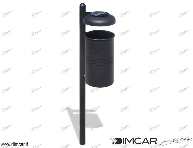 DIMCAR Урна для мусора с крышкой и пепельницей  389 