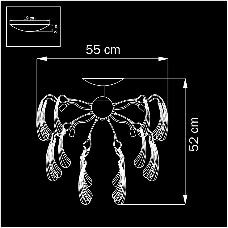 Потолочная люстра Lightstar Manica 794094 LIGHTSTAR ДИЗАЙНЕРСКИЕ, MANICA 058257 Хром  - Вид №1