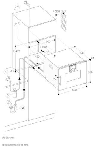Gaggenau Комбинированная стеклянная печь Serie 200 Bsp260101  - Вид №2
