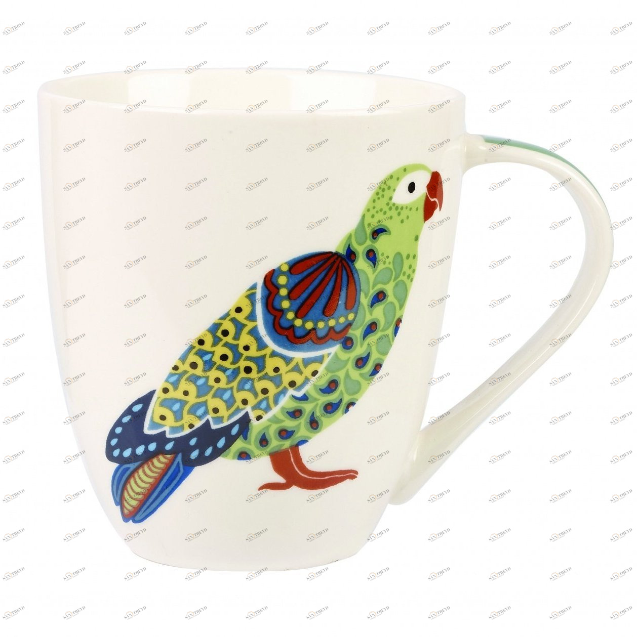 Кружка фарфоровая 500 мл белая "Неразлучник" CHURCHILL ПТИЦЫ 00-3952085 Белый 