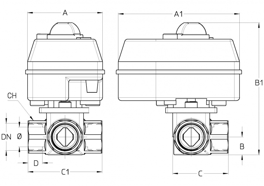 CIMBERIO CIM 680 114 Automix MV120 трехходовой смесительный клапан CIM 680  - Вид №1