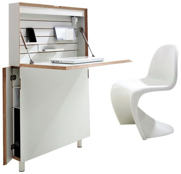 Müller Small Living Письменный стол из березы с откидными дверцами  Fl110  - Вид №1