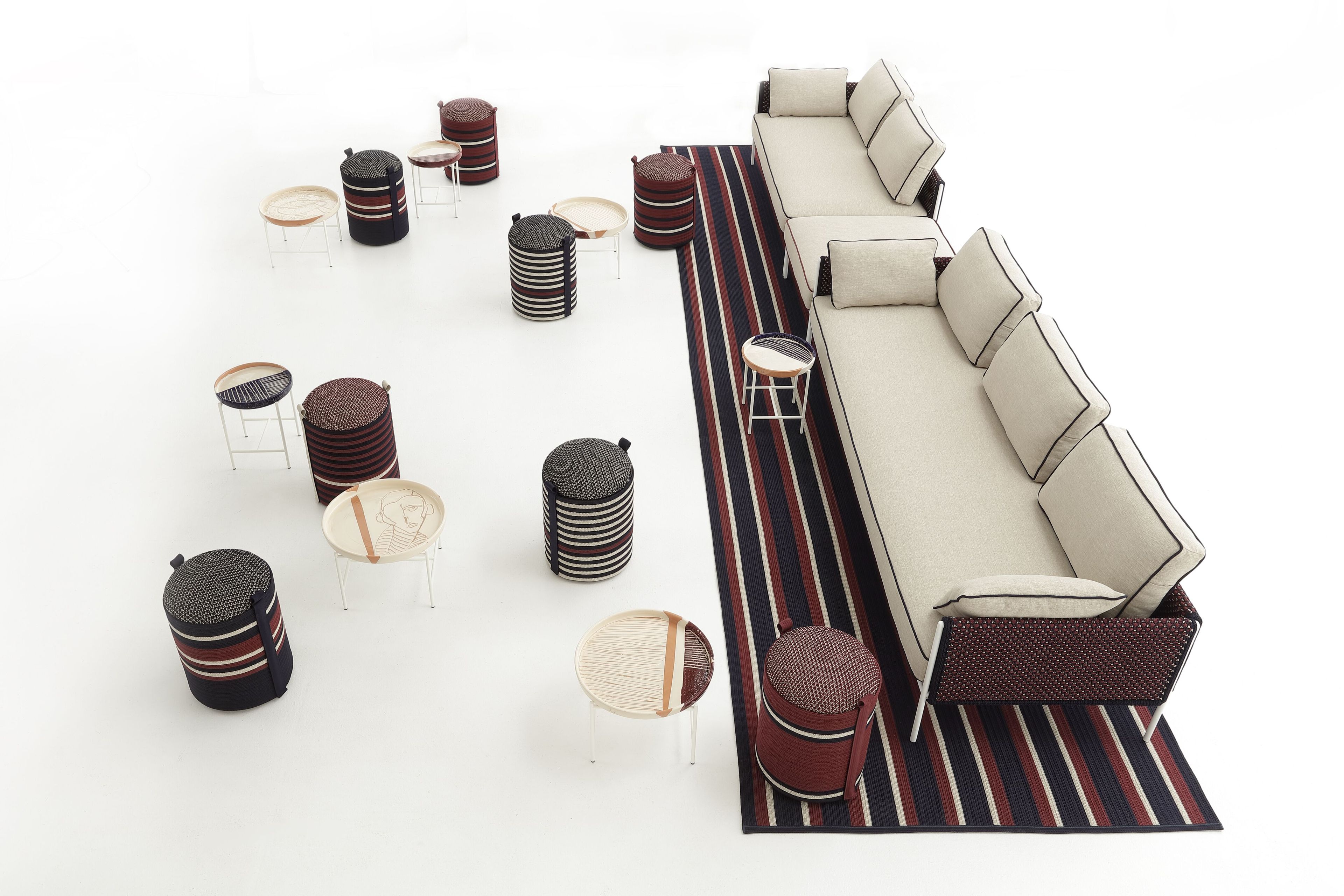 Полосатый тканый ковер ручной работы Nodo Italia Antonio Marras + Nodo Italia ARCH-00104372 - Вид №5