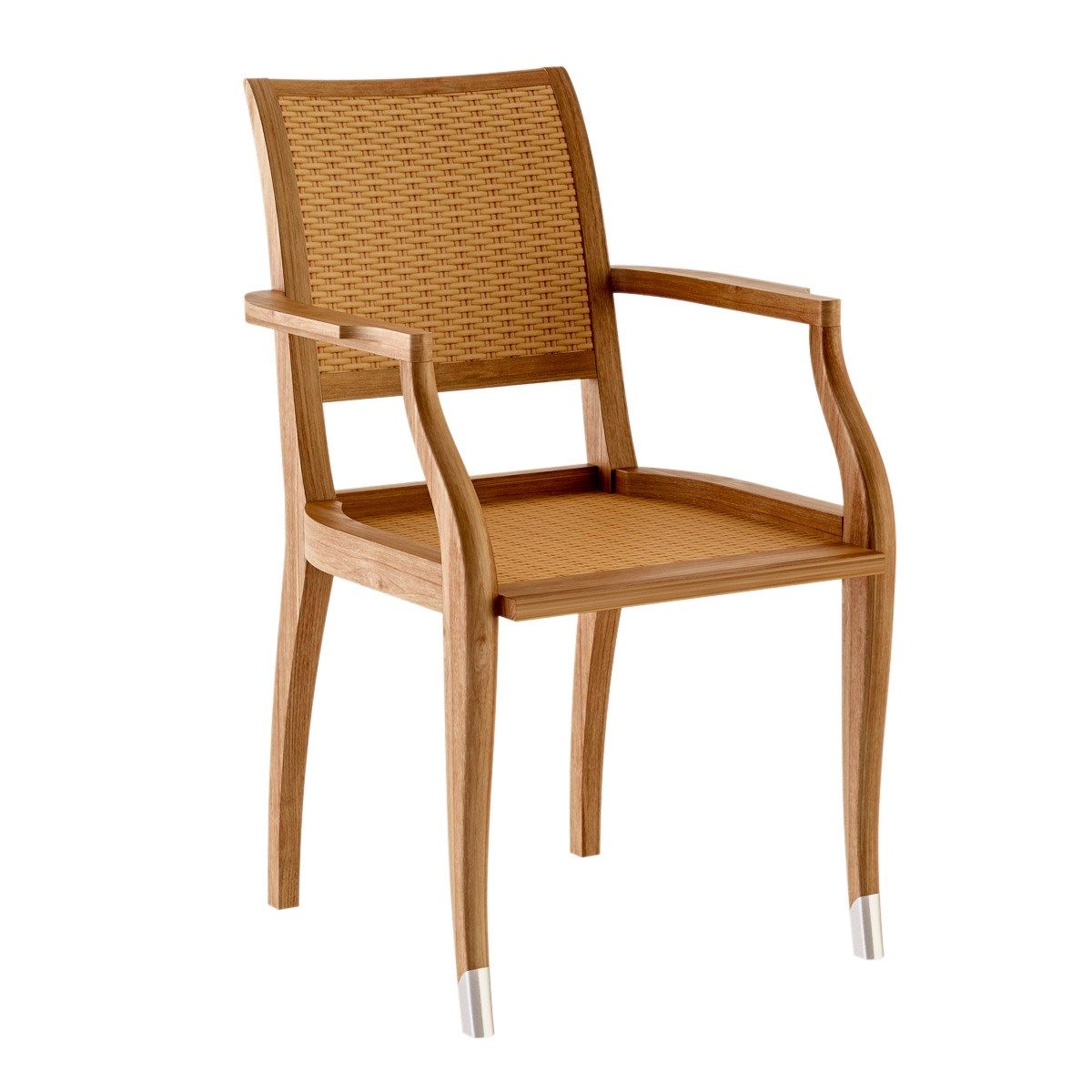 Стул для сада из тикового дерева с подлокотниками ASTELLO Jonquille ARCH-00141893 - Вид №1