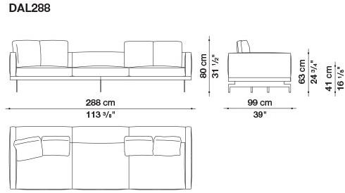 B&B Italia 3-х местный тканевый диван Dock sun-id-1376507 - Вид №37