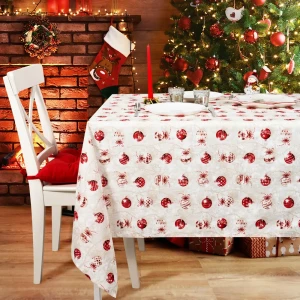 Скатерть "Бусы", прямоугольная, 136x170 см, цвет бежевый