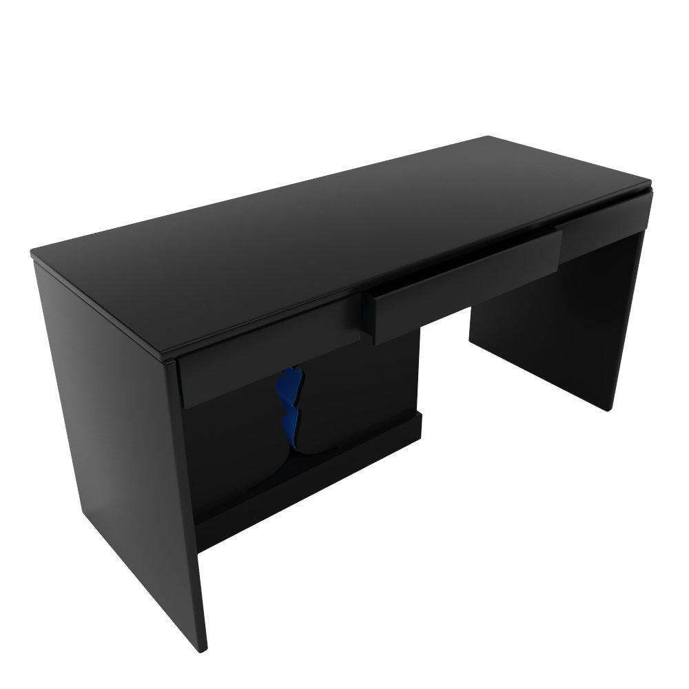 Письменный стол черный с голубым декором "Лампа" от Odingeniy ODINGENIY  178411 Черный  - Вид №1