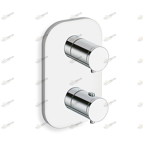 CRIXT653 Внешние части термостатического смесителя для душа / ванны для CRICS800 с 3 выпускными запорными вентилями и металлической пластиной Cristina Rubinetterie 