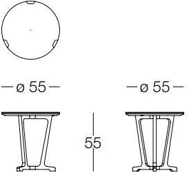 Frigerio Salotti Высокий круглый стол из керамогранита Arja sun-id-1347404 - Вид №2