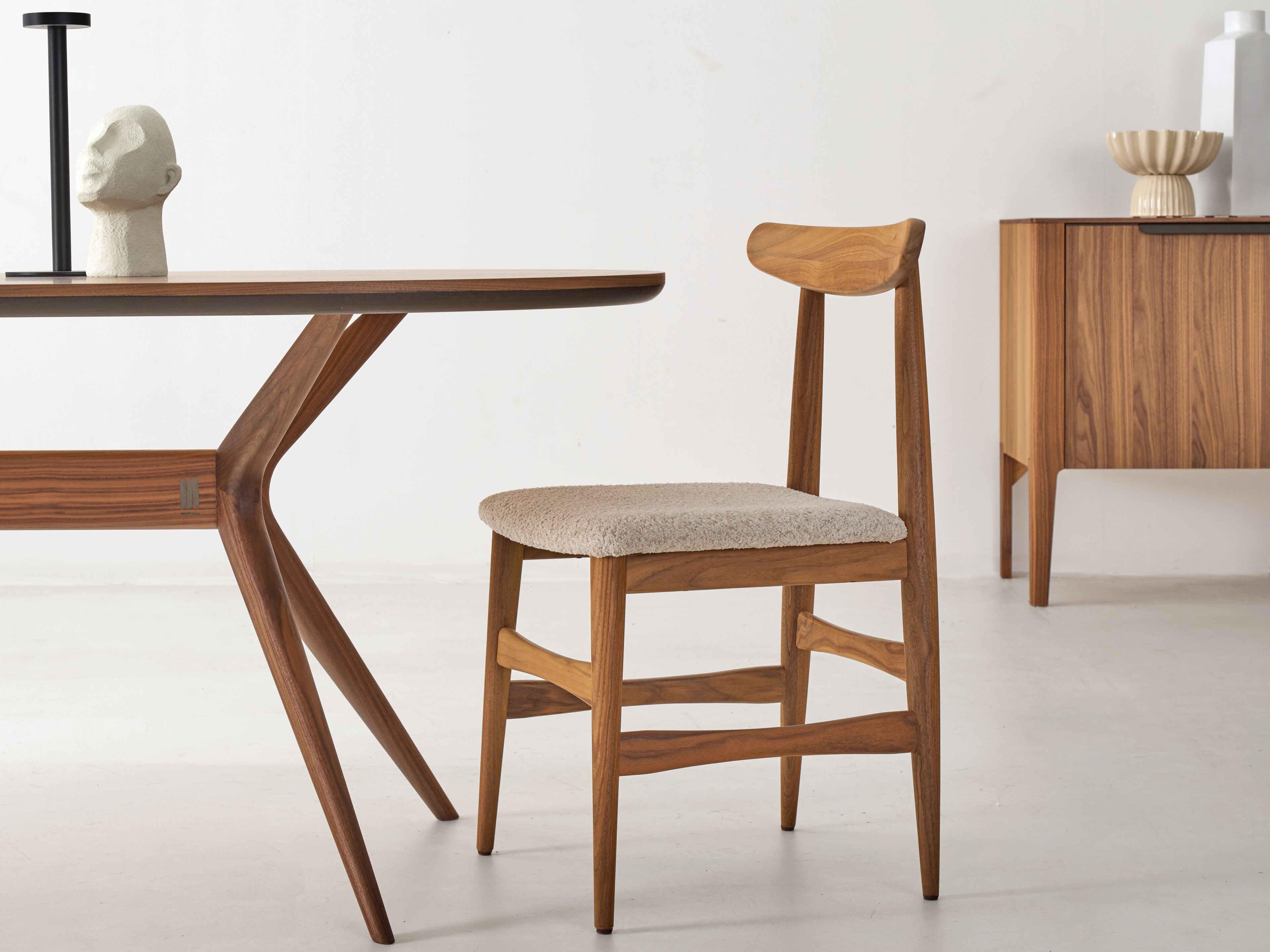 Мягкий стул из грецкого ореха Modesign BOLOGNA ARCH-00054881 - Вид №4