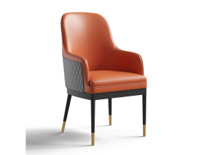 Стул из искусственной кожи с подлокотниками